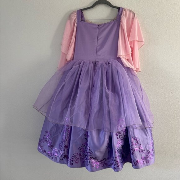 Disney Store Youth Girls Rapunzel Hoop Skirt Princess Costume Gown Dres 7/8 - Picture 4 of 4
